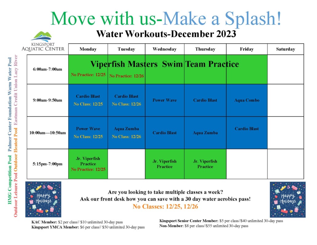 Water Aerobics Classes Kingsport Aquatic Center