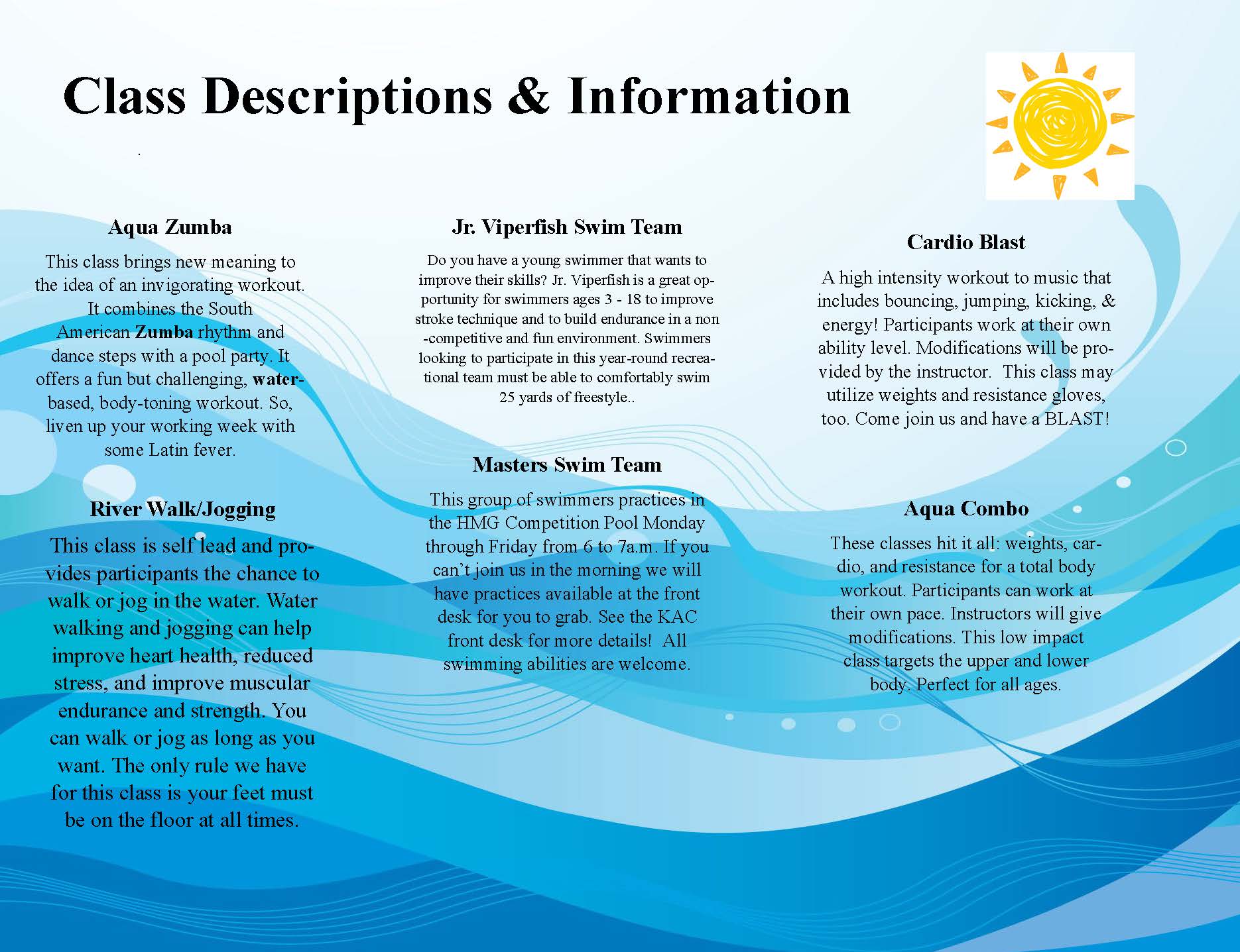 Water Aerobics Classes Kingsport Aquatic Center