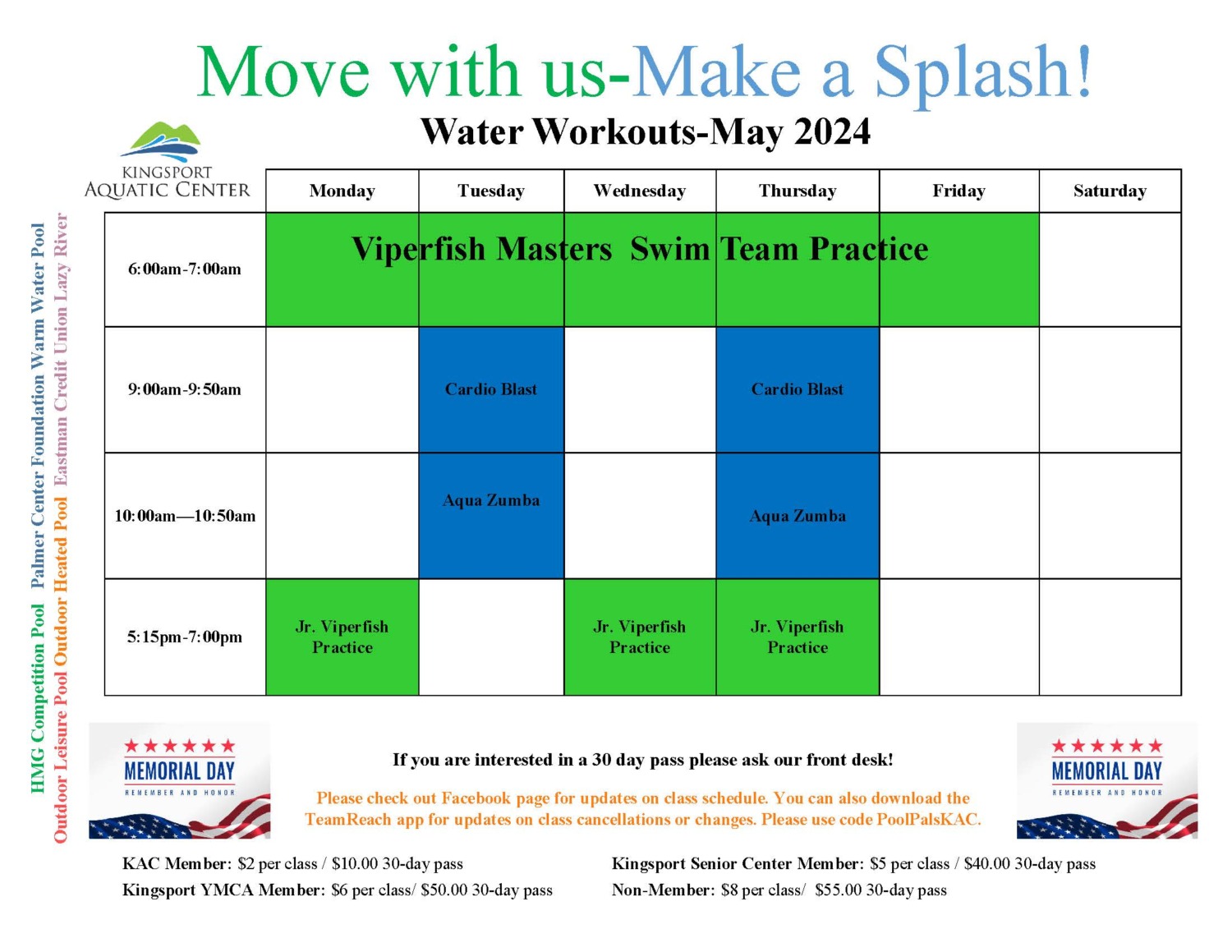 Water Aerobics Classes Kingsport Aquatic Center