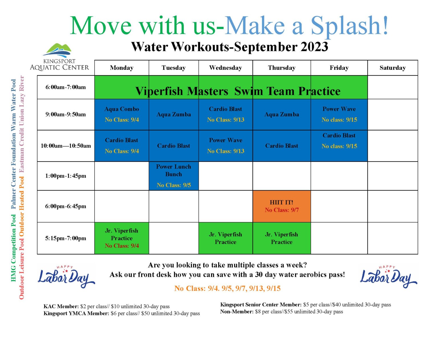 Water Aerobics Classes Kingsport Aquatic Center